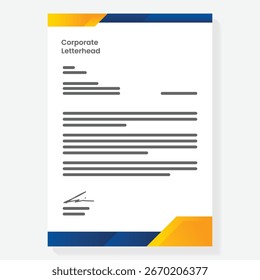 modern letter template background design