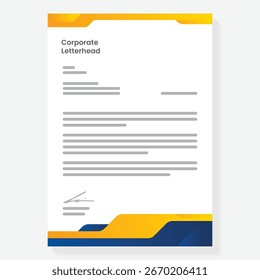 modern letter template background design