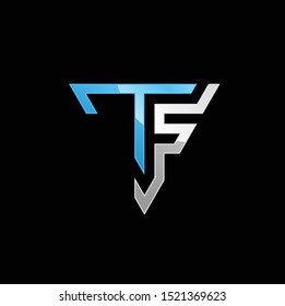modern letter tf logo vector download