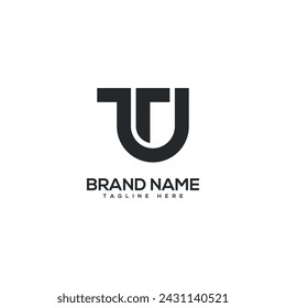 Modern letter TU UT logo design vector template. Initials monogram icon.