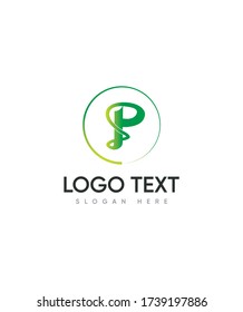 Plantilla de logotipo P tipo carta moderna, logotipo vectorial para identidad empresarial y de empresa 