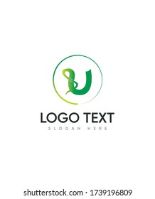 Modelo de logotipo U de tipo de letra moderna, logotipo vectorial para identidad empresarial y de empresa 