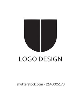 modern letter u company logo template