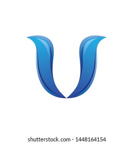 Modern letter u logo template