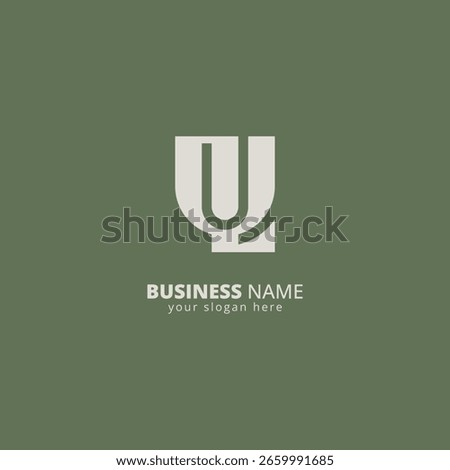 Modern Letter UL LU Logo Design with Modern Minimal Style.