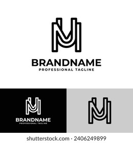 Modern Letter UM Monogram Logo Set, suitable for business with UM or MU initials