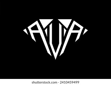 Modern letter A V A diamond shape logo And initial monogram A V A letter logo vector template