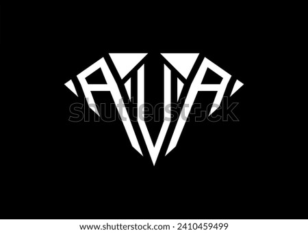 Modern letter A V A diamond shape logo And initial monogram A V A letter logo vector template