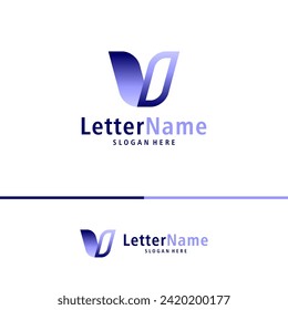 Modern letter V logo design vector. Creative V logo concepts template