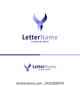 Vector de diseño de logotipo V de letra moderna. plantilla de conceptos de logotipo de Creative V
