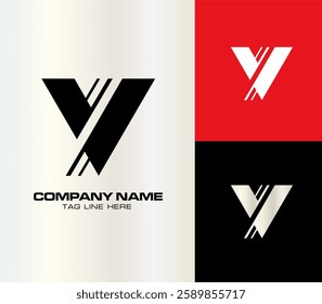 Modern Letter V Logo Design, vector