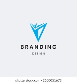 Modern Letter V logo template designed