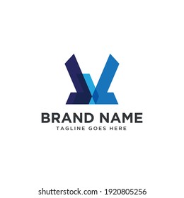 Vector de logotipo V de letra moderna. EPS10.