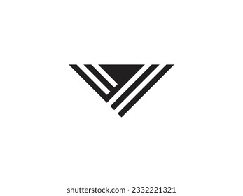diseño de logotipo de letra v monograma moderno