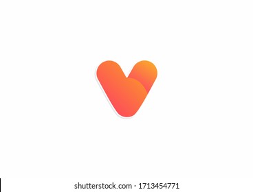 Modern letter v vector logo symbol design