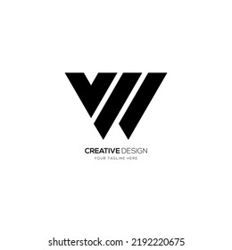 Modern letter V W creative branding monogram logo