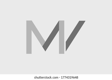 Moderner Brief VM MV M Logo.