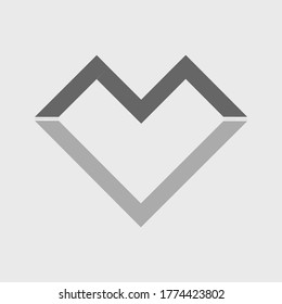 Moderner Brief VM MV M Logo.