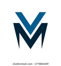 Letras modernas del logotipo de VM MV M.