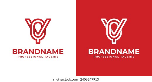 Modern Letter VQ Monogram Logo Set, suitable for business with VQ or QV initials