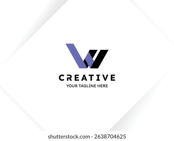 Modern letter W logo design and template. monogram and letter in vector