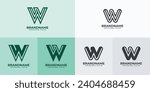 Modern Letter W Logo Set, Suitable for business with W or WW initials