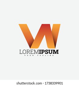 Modern letter w logo template