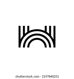 modern letter W monogram vector logo design