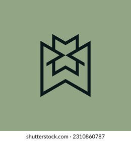 modern letter W upside down arrow logo