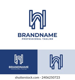 Conjunto de logotipos de monograma de carta moderna WN, adecuado para empresas con iniciales de WN o NW