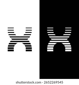 Modern Letter X 3D Logo Design Vektorgrafik Stock-Vektorgrafik.