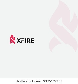 Design des modernen Buchstaben X-Feuerlogos
