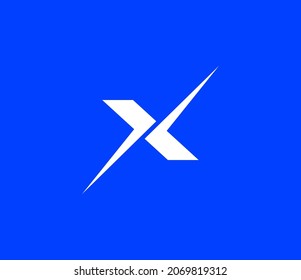 Modern letter X logo created from two check marks, symbolizing Expert, Express, and Extreme. Ideal for innovative brands and tech companies. Vector logo template