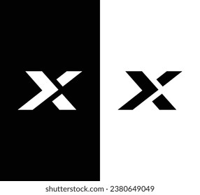 Modern Letter X Logo Design. Black and White Logo. Usable for Business Logos. Flat Vector Logo Design Template