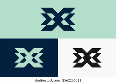 modern letter X logo, simple letter X logo.