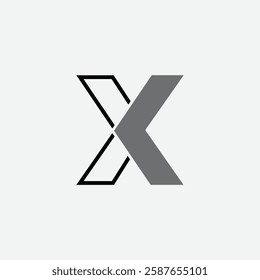 Modern Letter X Monogram Logo Design
