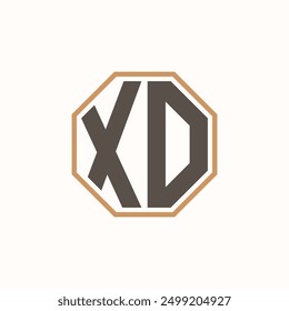 Modern Letter XD Logo for Corporate Business Brand Identity. Creative XD Logo Design.