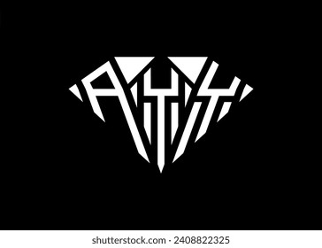 Modern letter A Y Y diamond shape logo And initial monogram A Y Y letter logo vector template.