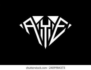Modern letter A Y E diamond shape logo And initial monogram A Y E letter logo vector template.