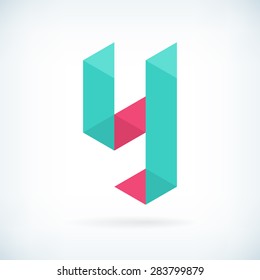 Modern letter Y icon flat design element template. isolated.