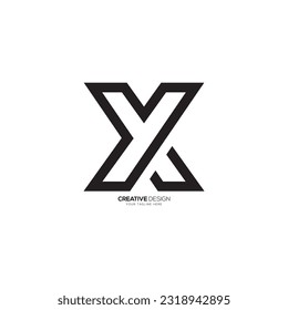 Modern letter y k x negative space elegant initial monogram alphabet logo. Y logo. K logo. X logo