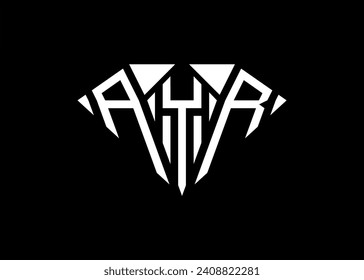 Modern letter A Y R diamond shape logo And initial monogram A Y R letter logo vector template