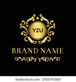 Modern letter YZU alphabet logo design with creative square symbol