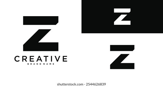 Plantilla moderna del Vector del diseño del logotipo de la letra Z. Vector de Premium