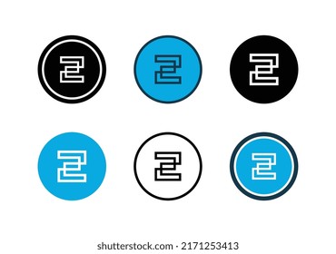 Modern letter Z logo icon design, alphabet Z logo set - Vector