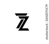 Modern letter Z and number 7 logo template. Abstract, outline and elegant.