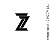 Modern letter Z and number 7 logo template. Abstract, outline and elegant.