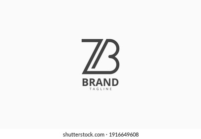Modern Letter ZB Z B initial Monogram Logo Vector Template suitable for personal or business company brand