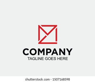 modern letter ZM simple initial vector logo