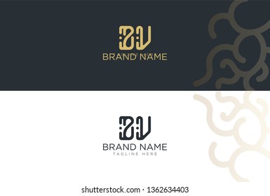 Modern letter ZV logo design template - Vector